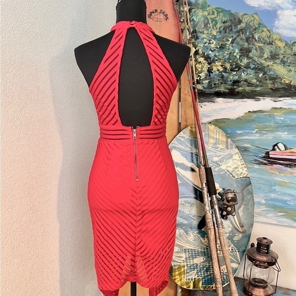 NWT, Luxxel, Stunning Vibrant,Rich Red Cocktail Dress, Small - Picture 9 of 14